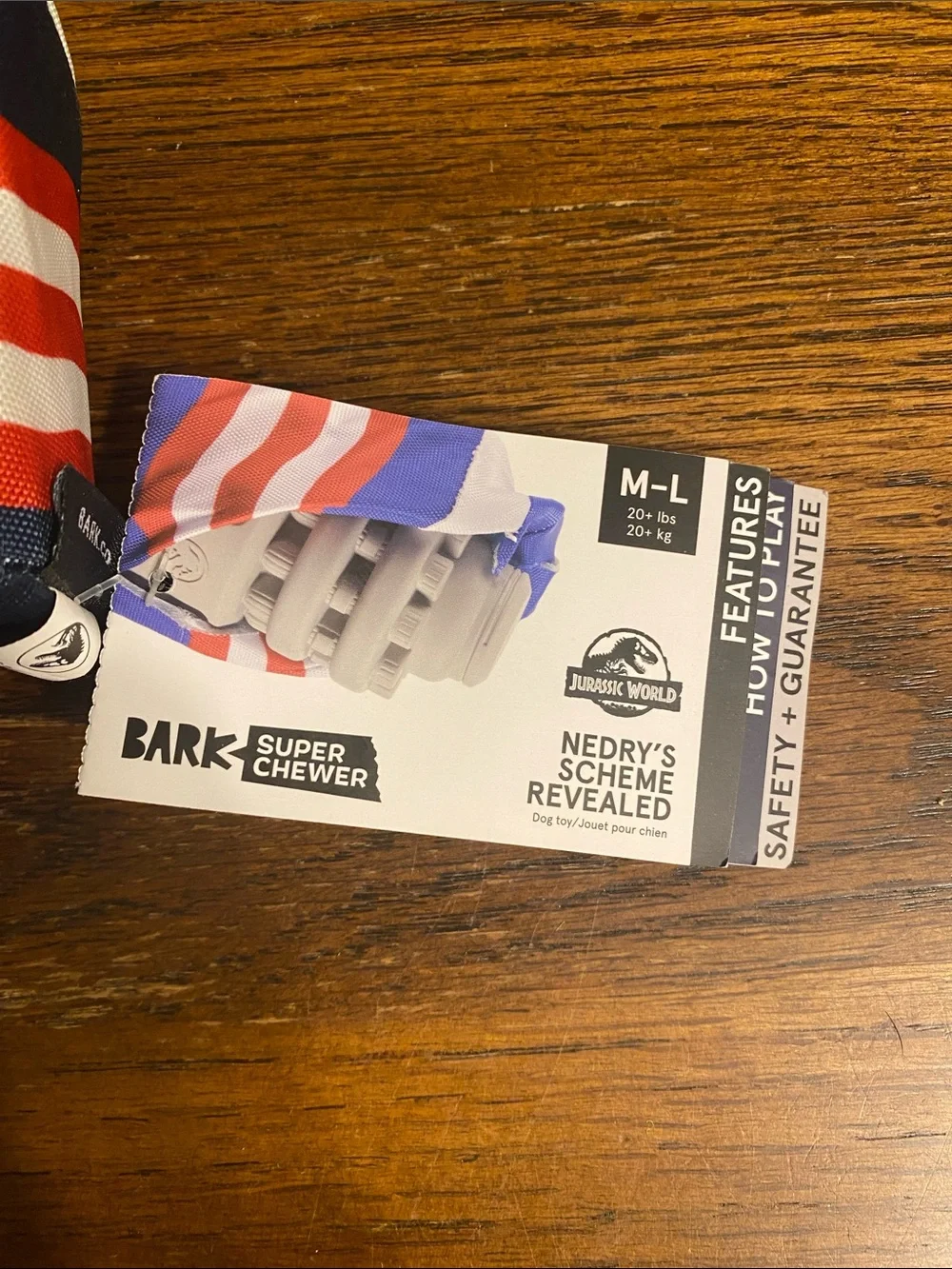 BARK Jurassic Park Nedry's Scheme Rip & Reveal Dog Toy Barbasol Can NWT